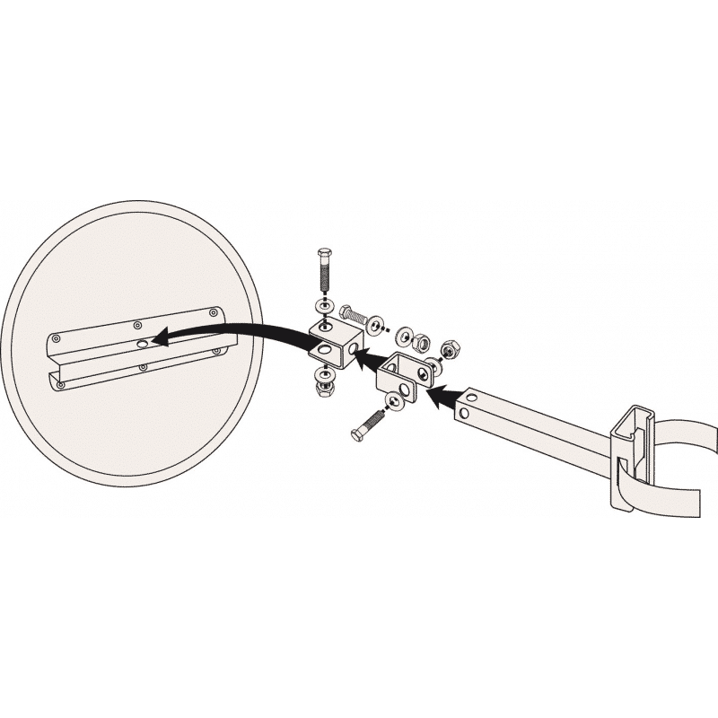 fixation miroir angle mort de